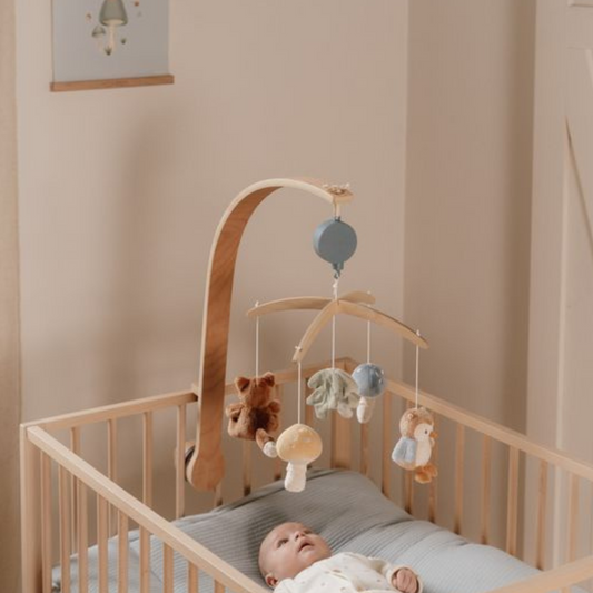 Houten muziekmobiel - Forest Friends