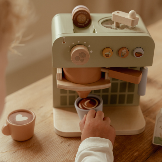 Houten koffiezetappparaat