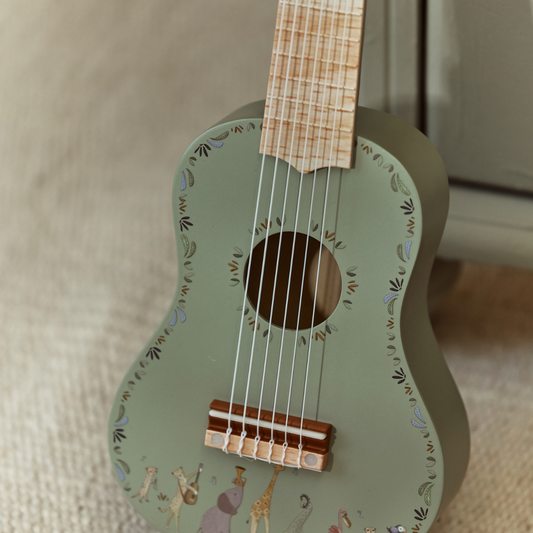 Houten gitaar - Groen - Safari Friends