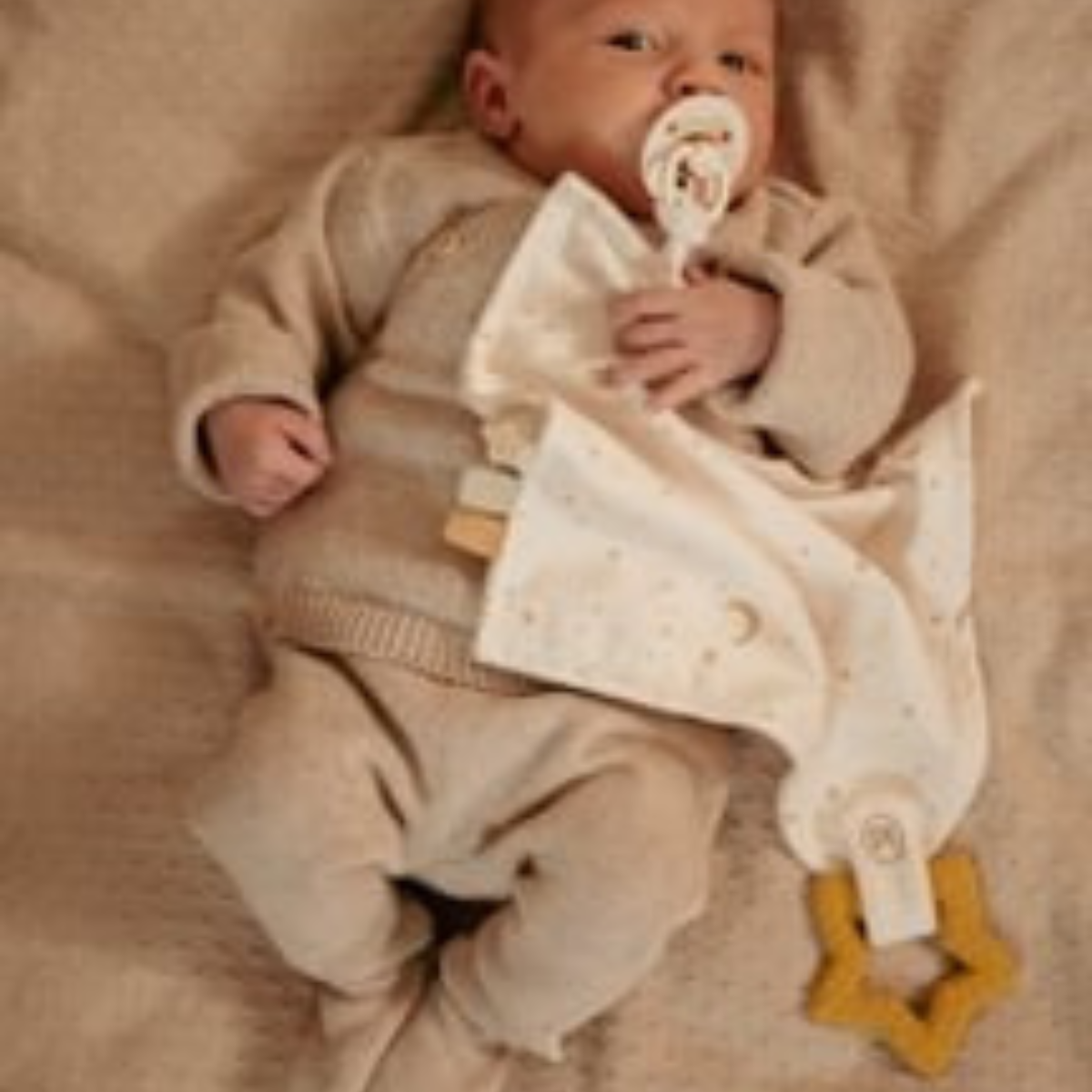 Knuffeldoekje met bijtring Newborn Naturals