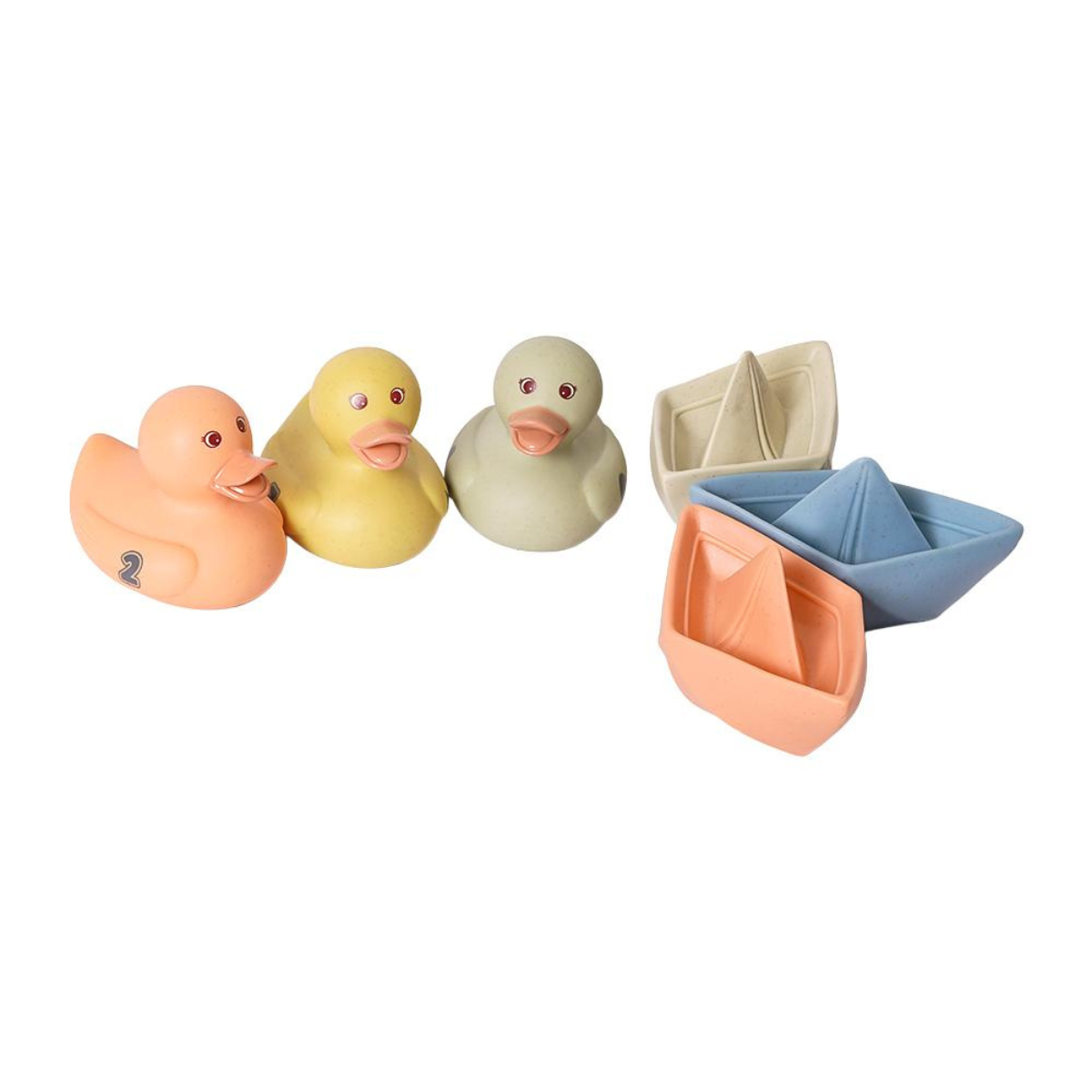 BIOplastic Badeendjes met bootjes 6-delig