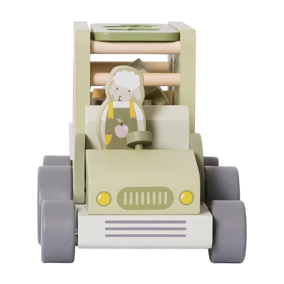 Houten Boerderij Safari Truck - pastelkleur