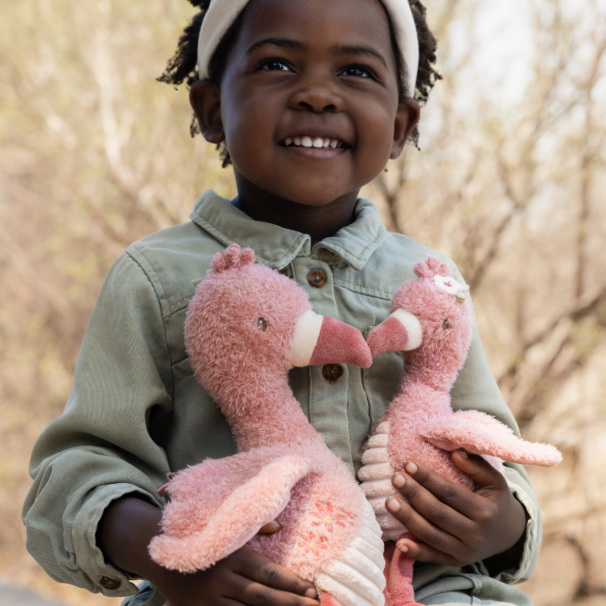 Knuffel Flamingo 17 cm - Safari Friends