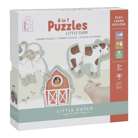 6 in 1 puzzel Little farm