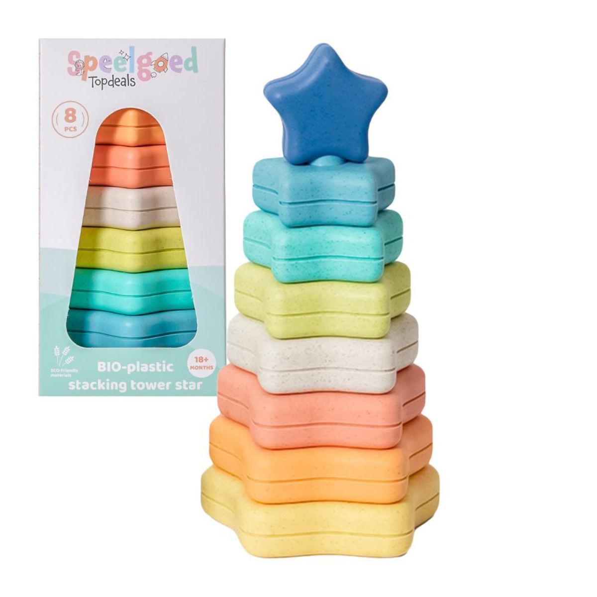 BIOplastic Stapeltoren Ster 8-delig