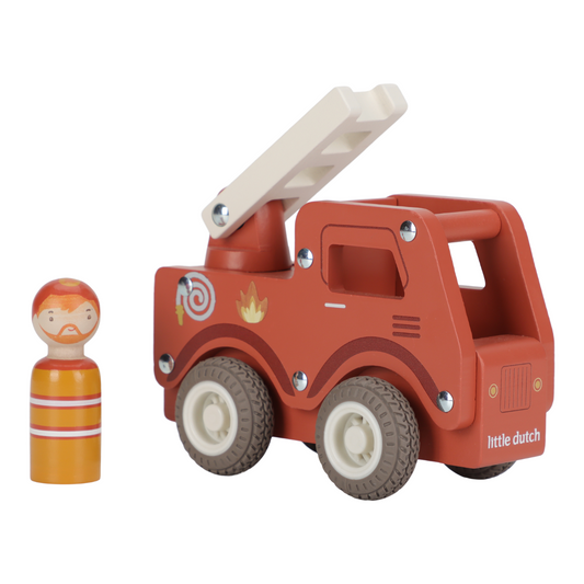 Houten brandweerauto