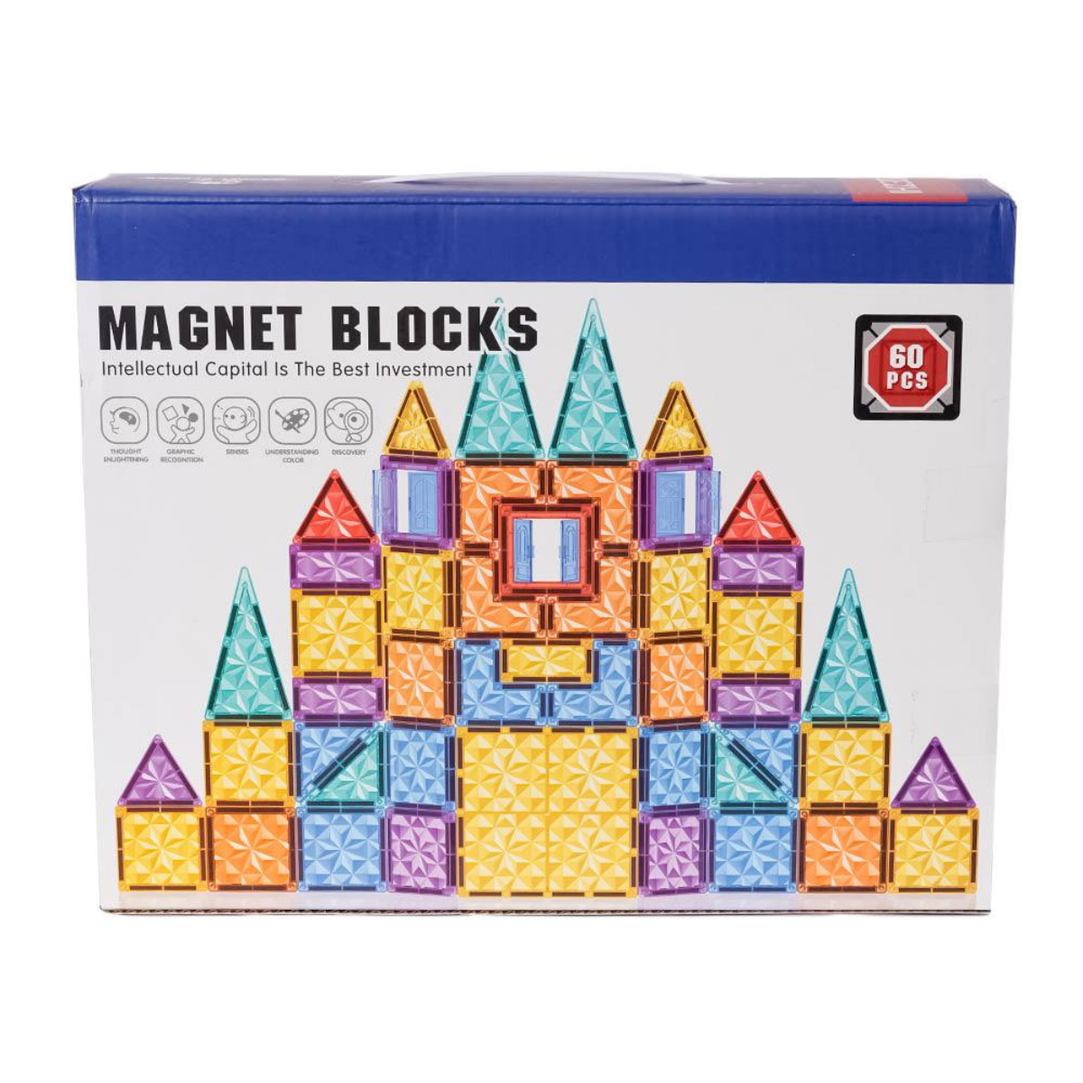 Magnetische Tegels Regenboog - 60 stuks - 5,5 x 5,5 cm