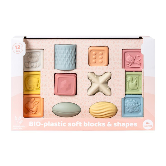 BIOplastic Blokken en vormen 12-delig