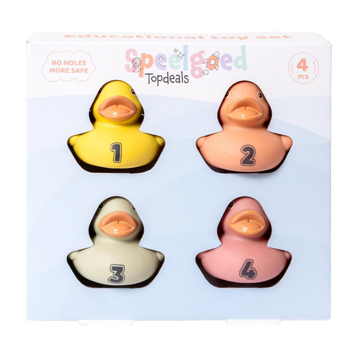 BIOplastic Badeendjes set 4 delig - zonder gaatjes