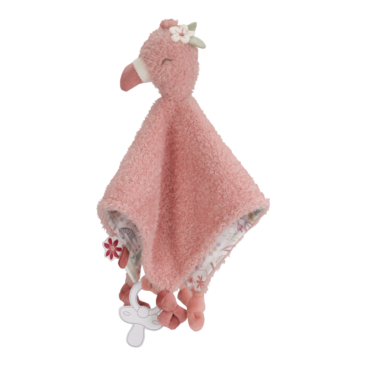 Knuffeldoekje Flamingo - Roze - Safari Friends