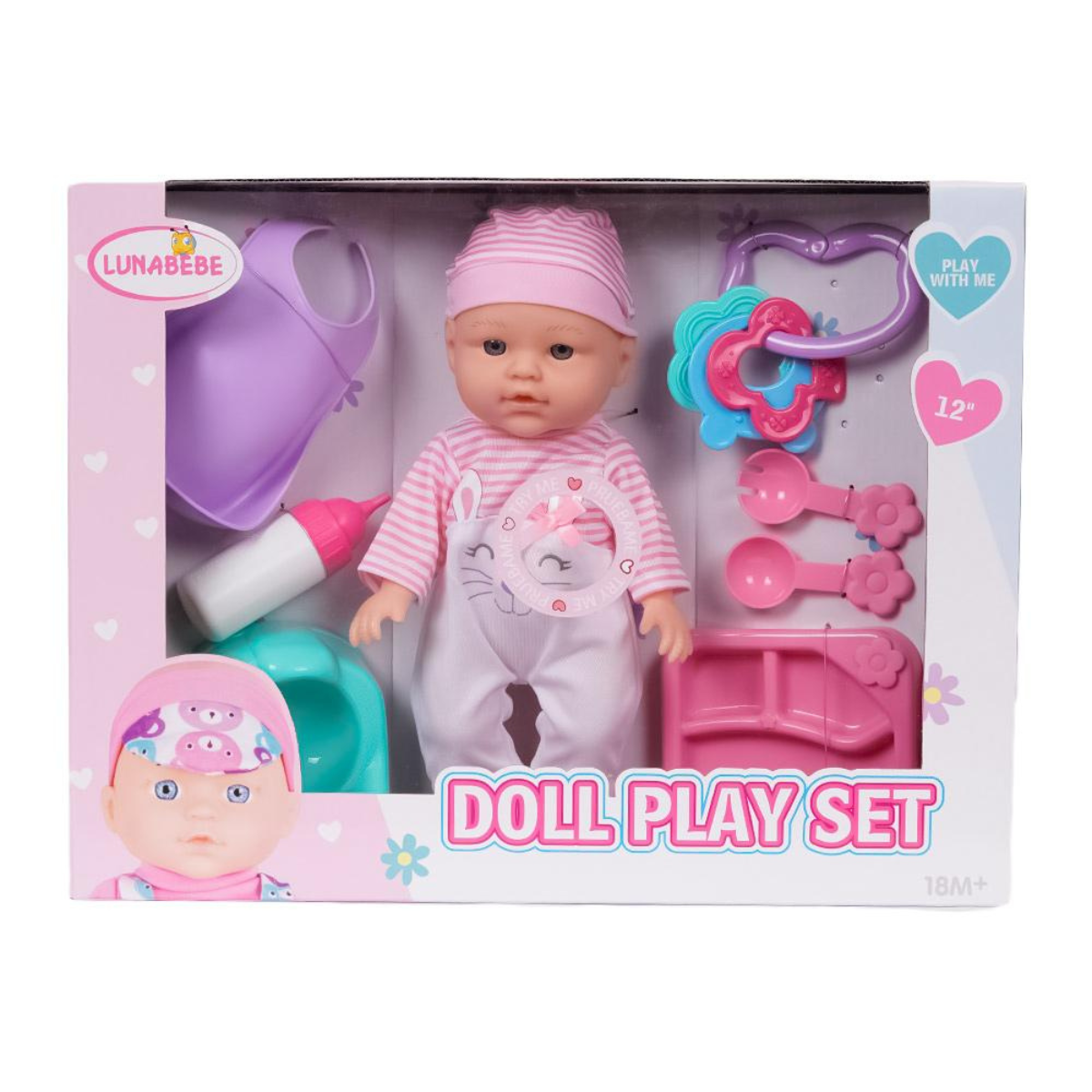 Baby pop speelset Lunabebe Roze