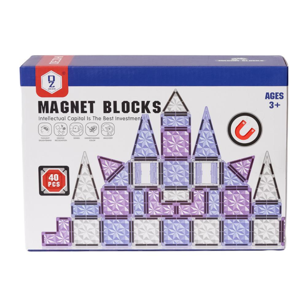 Magnetische Tegels Multikleur - 40 stuks - 5,5 x 5,5 cm