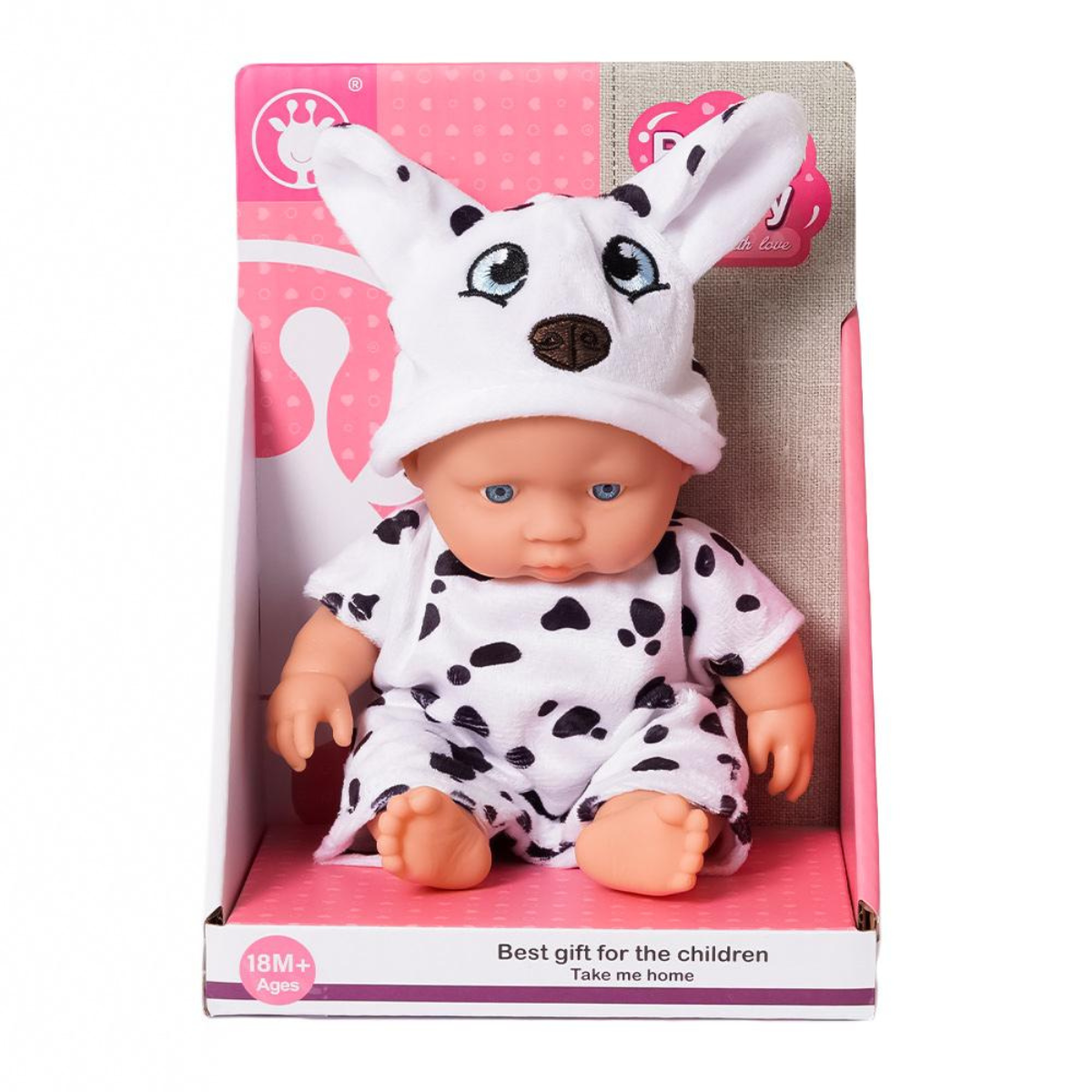 Babypop in honden pakje - 20 cm