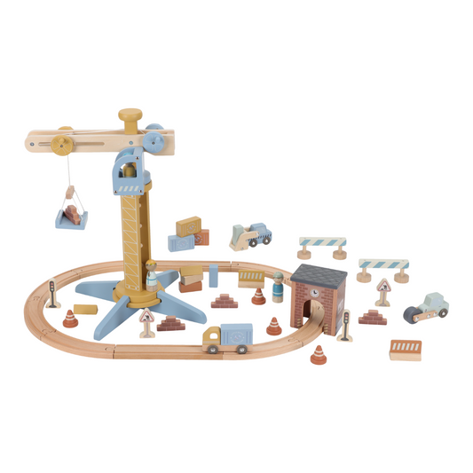 Houten hijskraan set