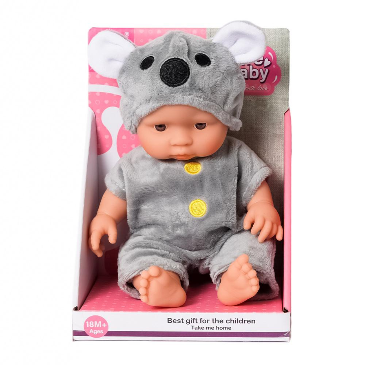 Babypop in koala pakje - 25 cm