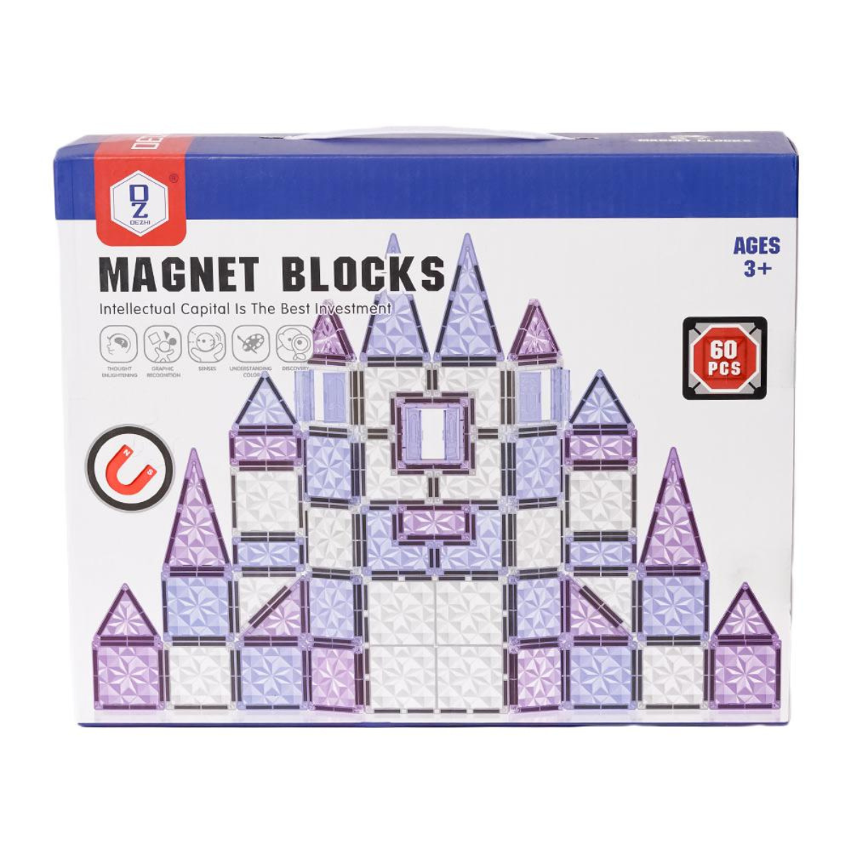 Magnetische Tegels Multikleur - 60 stuks - 5,5 x 5,5 cm