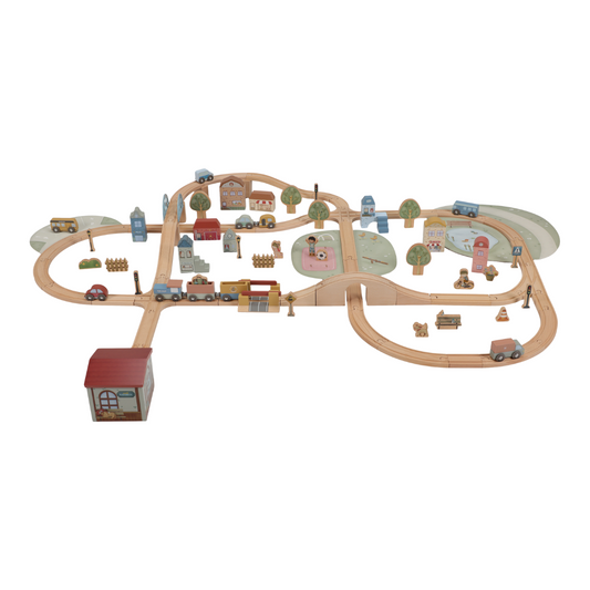 Houten treinbaan set XL