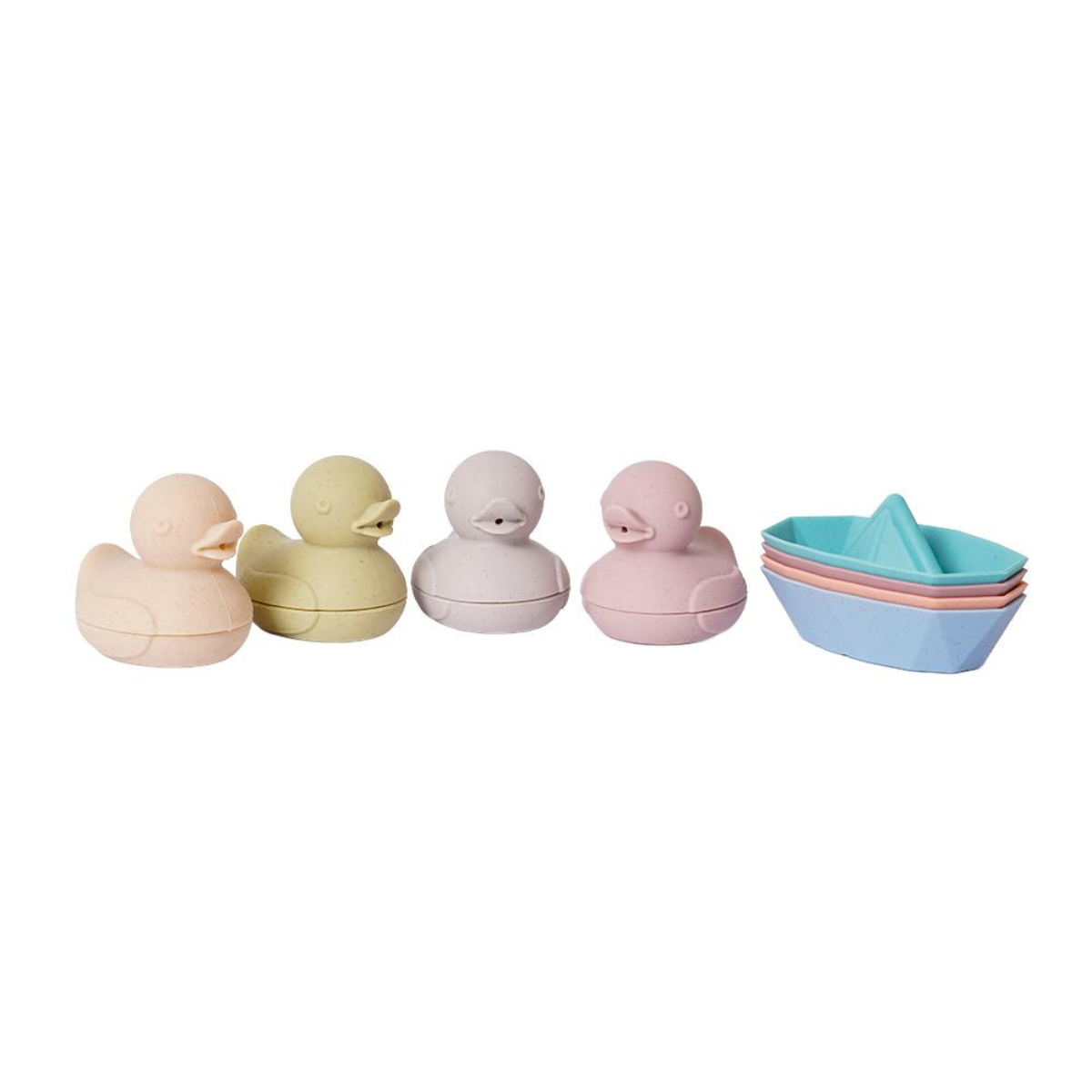 BIOplastic Badeendjes met bootjes pastel 8-delig