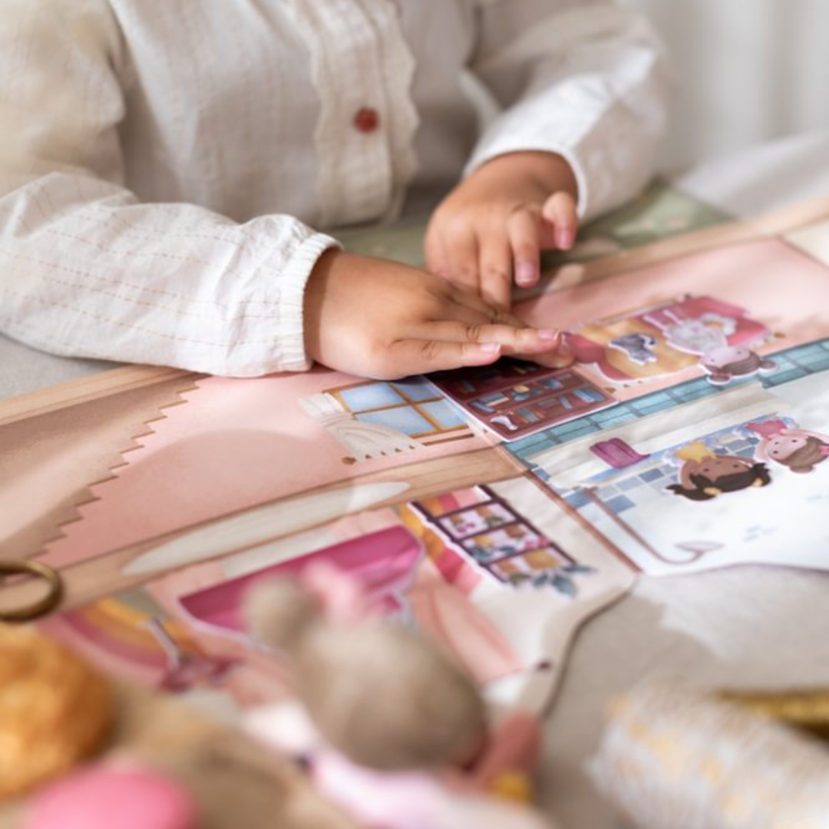 Herbruikbare stickers Rosa