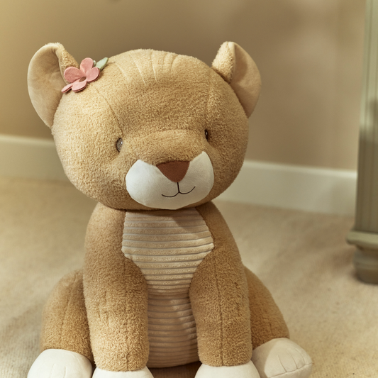 Knuffel Leeuwin- Geel - 25 cm - Safari Friends