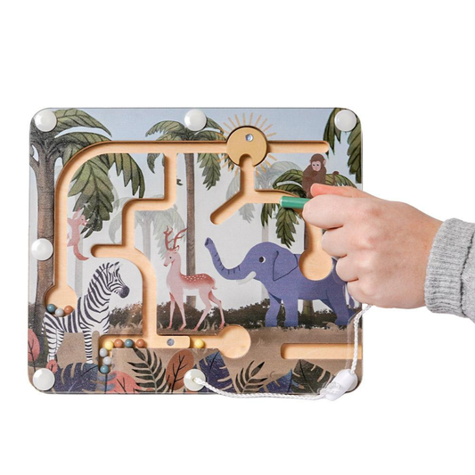 Houten Magnetisch Doolhofspel Wilde Dieren