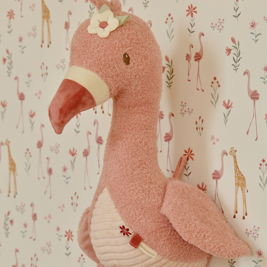 Dierenkop Flamingo - Roze - Safari Friends