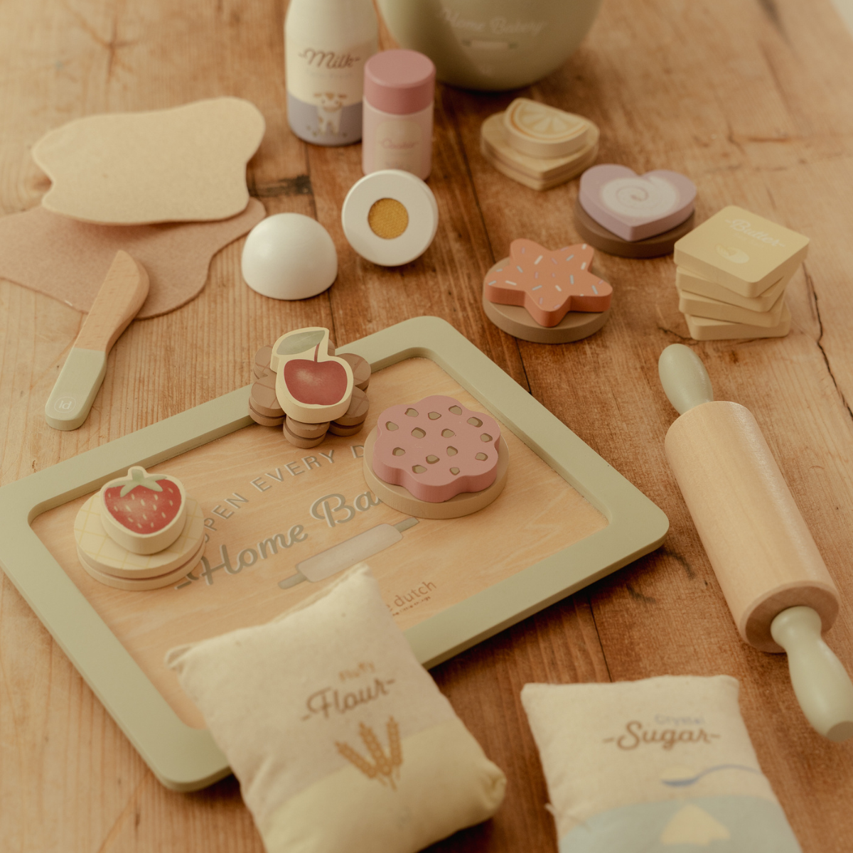 Houten bakset