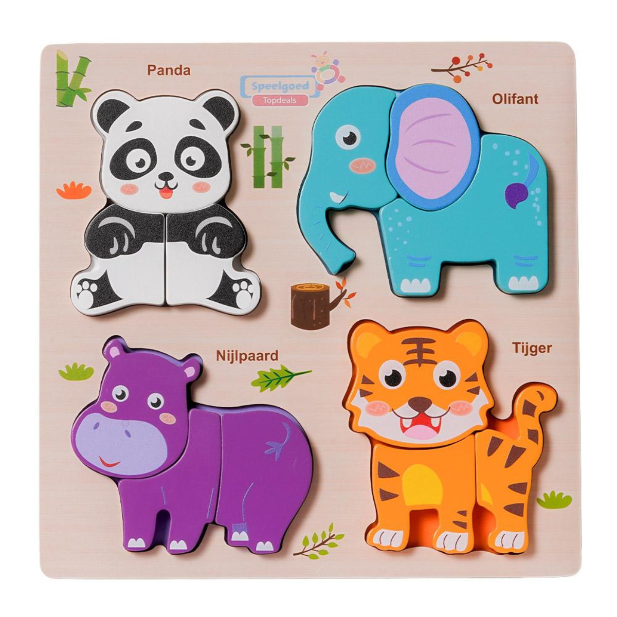 Houten puzzel 3 assorti