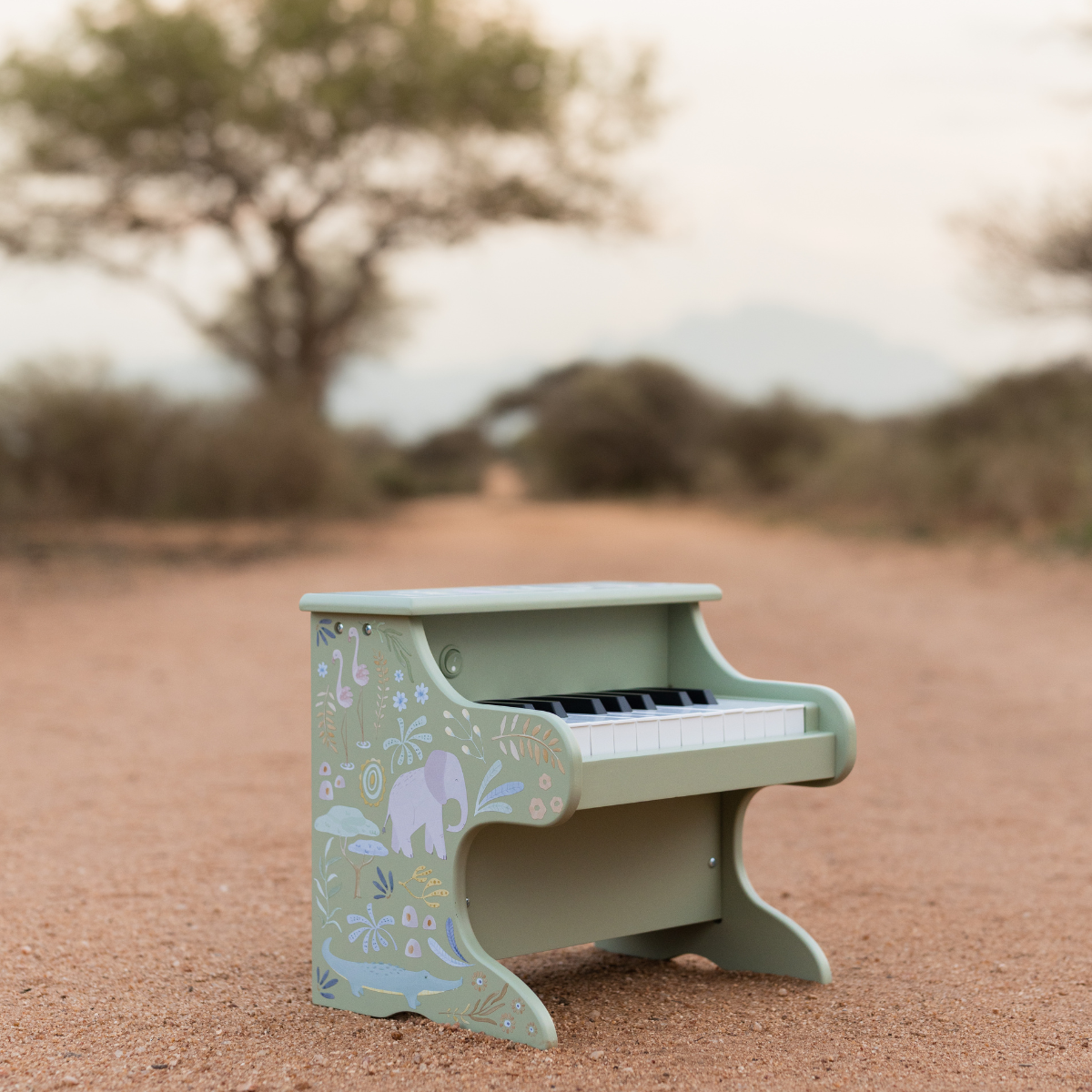Houten Piano Groen - Safari Friends
