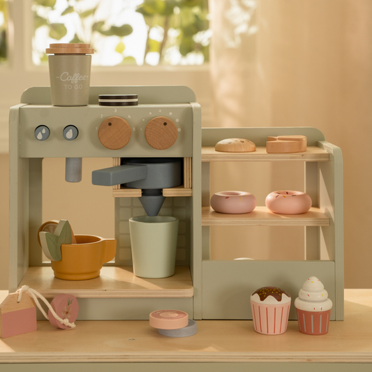 Houten koffiehoek