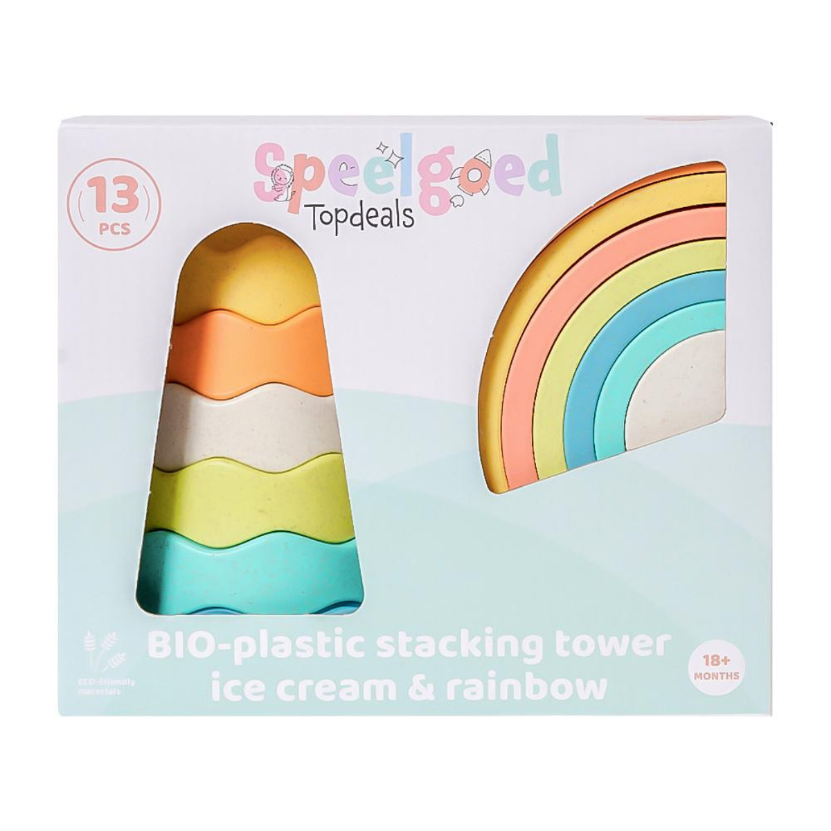 BIOplastic Stapeltoren Regenboog en Ijs