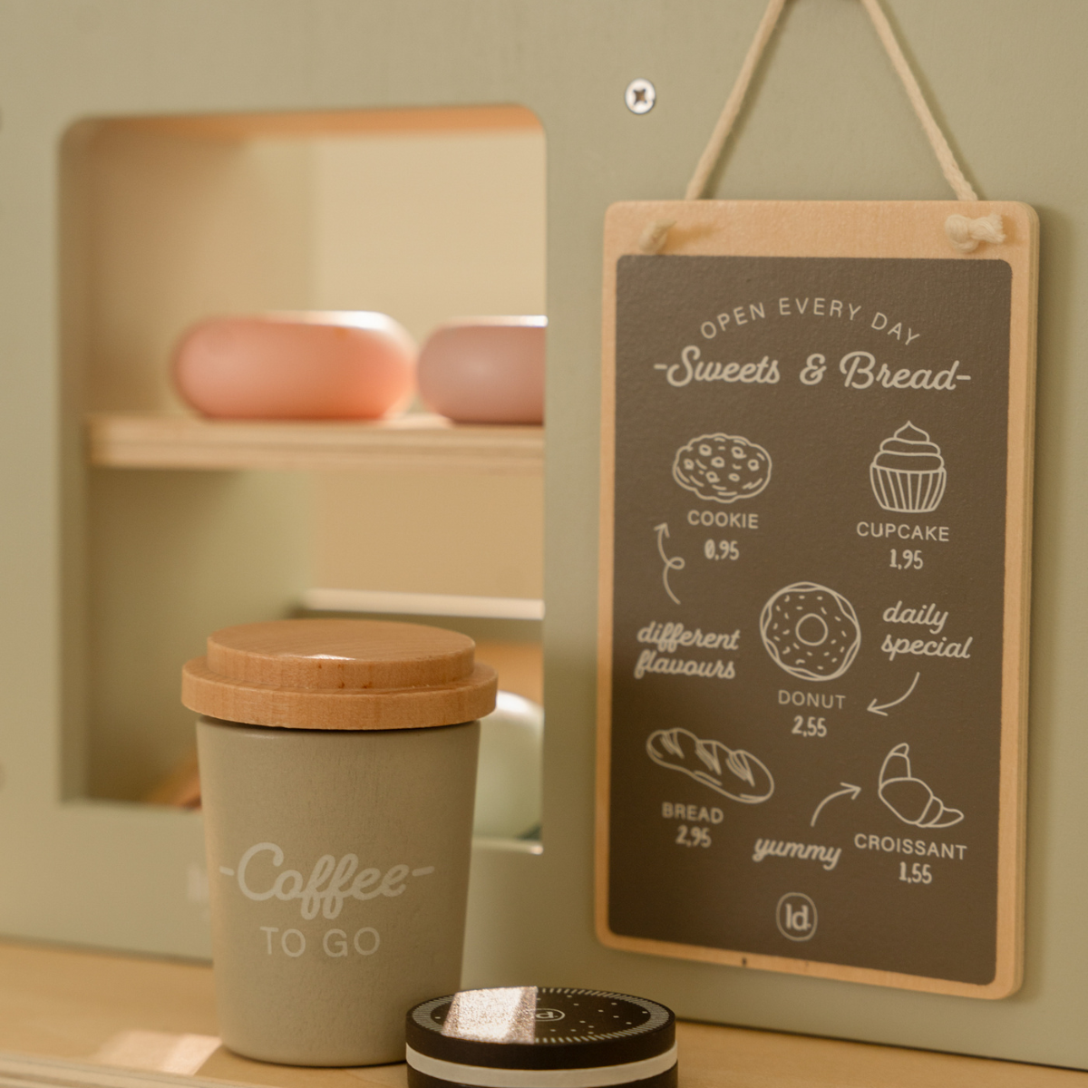 Houten koffiehoek