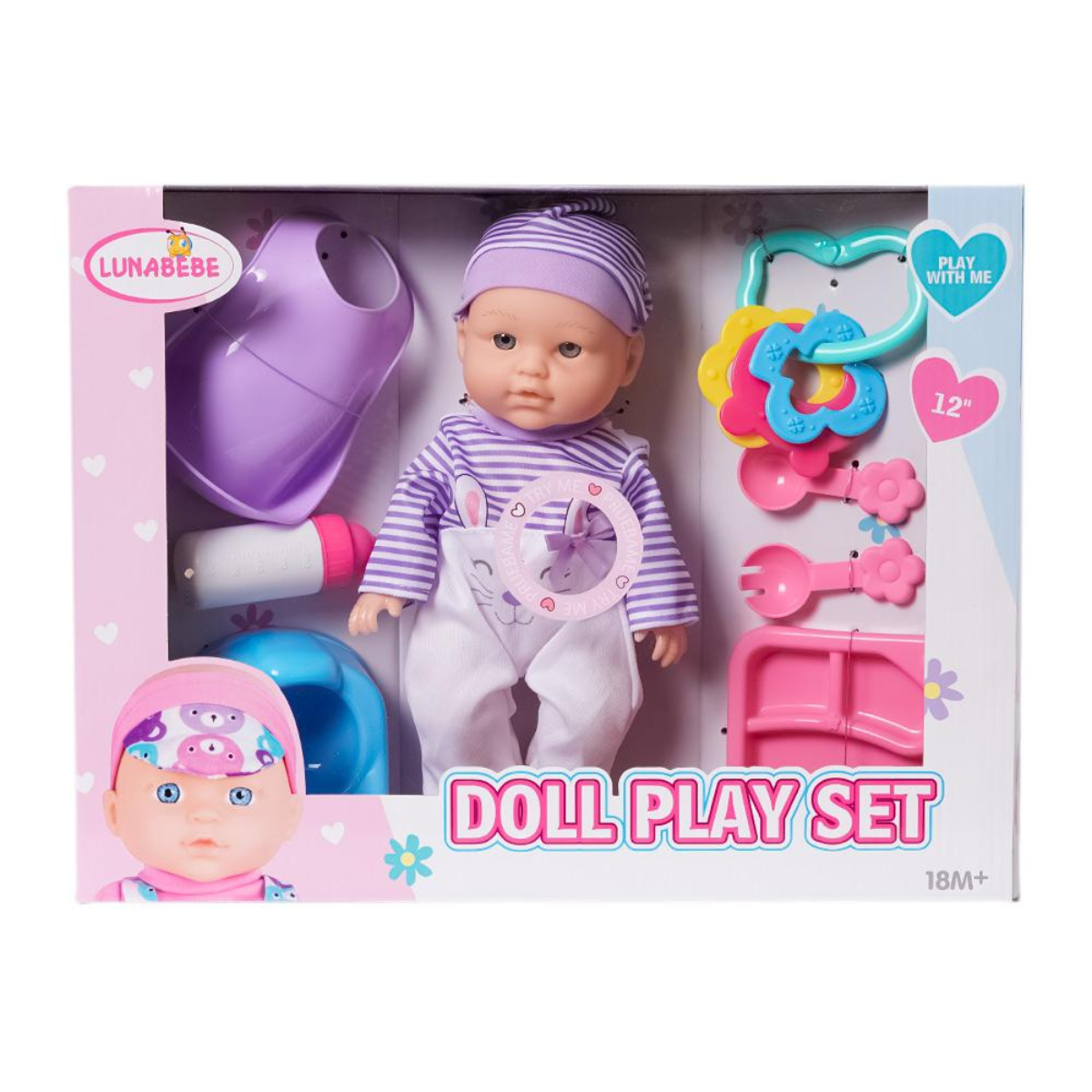 Baby pop speelset Lunabebe Paars