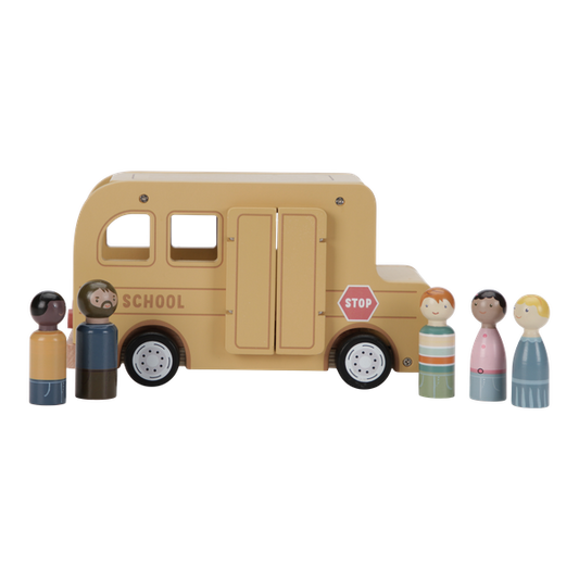 Schoolbus met poppetjes