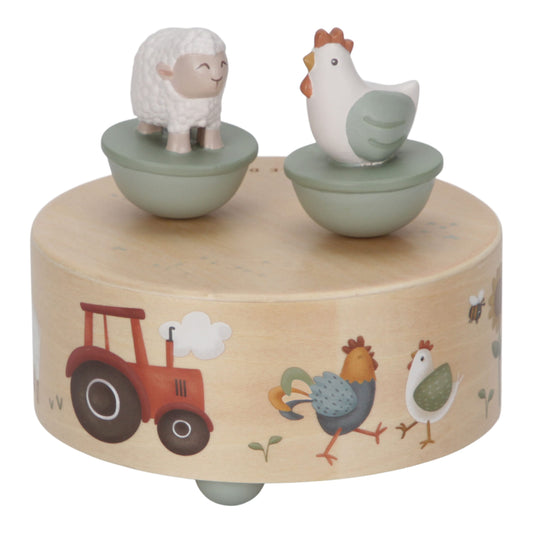 Houten muziekdoosje Little Farm
