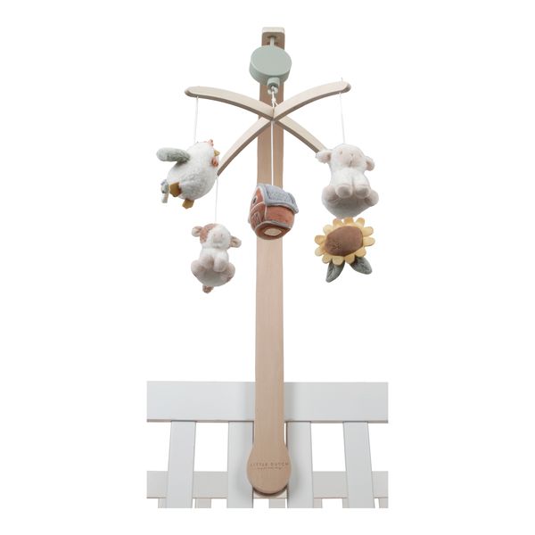 Houten muziekmobiel Little Farm